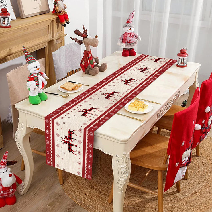Christmas Table Runner Merry Christmas Decoration for Home Xmas Party Decor 2025 Navidad Notal Noel Ornament Happy New Year 2026