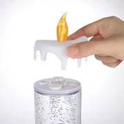 Christmas LED Candle Light Decorative Craft Night Lights Swirling Glitter Colorful Fantasy Crystal Night Lights Xmas Party Home