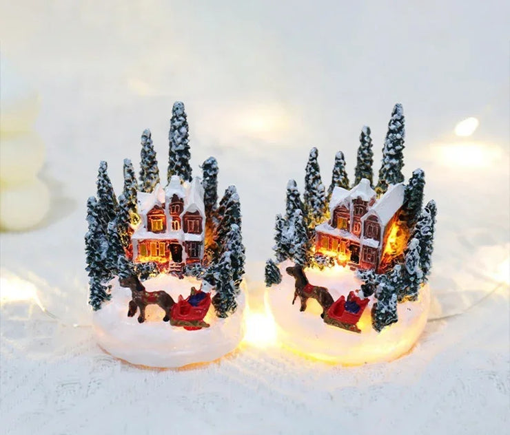 Christmas Decorations LED Night Lights Luminous Landscape House Children&