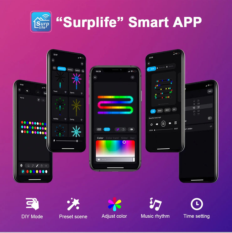 Christmas Fireworks Light RGBIC LED String Light USB LED Garland Lamp Outdoor Garden Room Camping Wedding Decor Fairy Lights