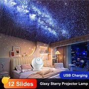 2025 Dynamic Meteor 12 in 1 Ultra Clear Galaxy Projector Lamp Rotary Planetarium Projector Light with Music Player for Kids Gift