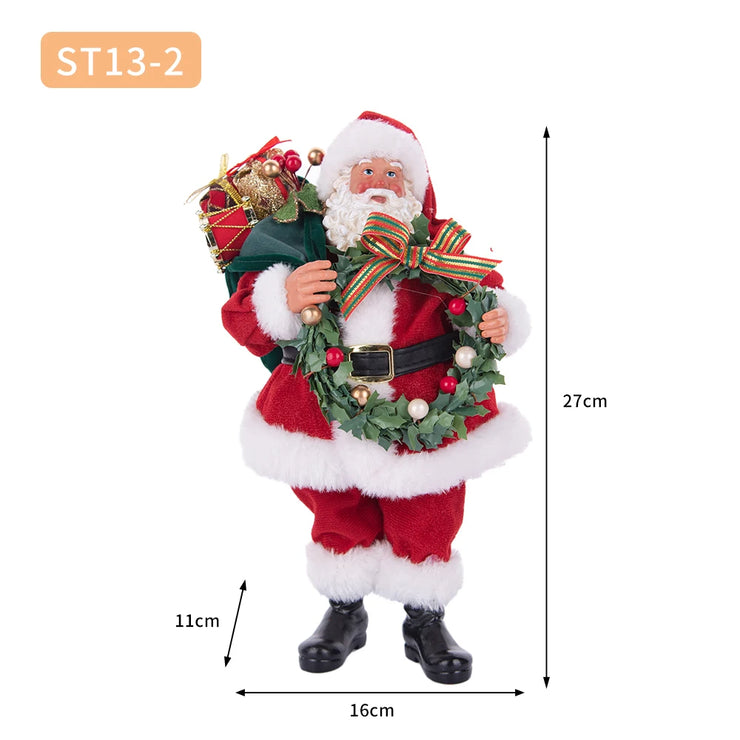 Christmas Tree Decor KitchenMrs Claus Figurines Home Decoration Christmas Holiday Collection 28CM Standing Grandma Santa Claus