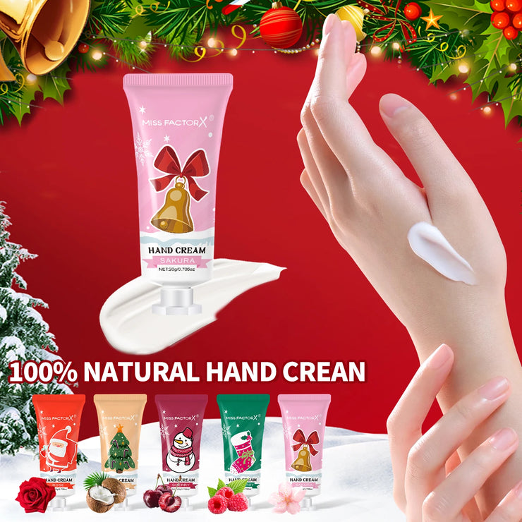 Christmas themed hand cream -30pcs -5 flavors, - deep moisturizing and soft formula, long-lasting fragrance