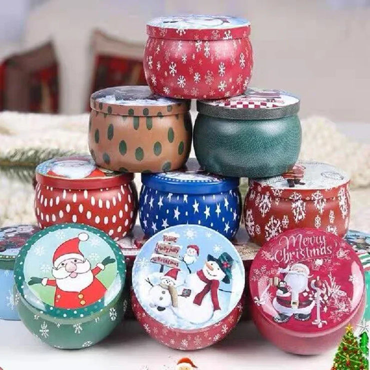 Christmas Candy Box Chocolate Sweets Aromatherapy Candle Jars DIY Ornaments Childrens Christmas Gifts 2025 New Year Decoration