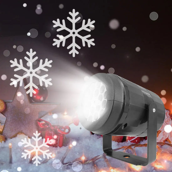 Christmas Party Lights Led Laser Snowflake Projector 4w Stage Lights Rotating Xmas Pattern Holiday Lighting Outdoor Garden Decor