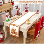 Christmas Table Runner Merry Christmas Decoration for Home Xmas Party Decor 2025 Navidad Notal Noel Ornament Happy New Year 2026