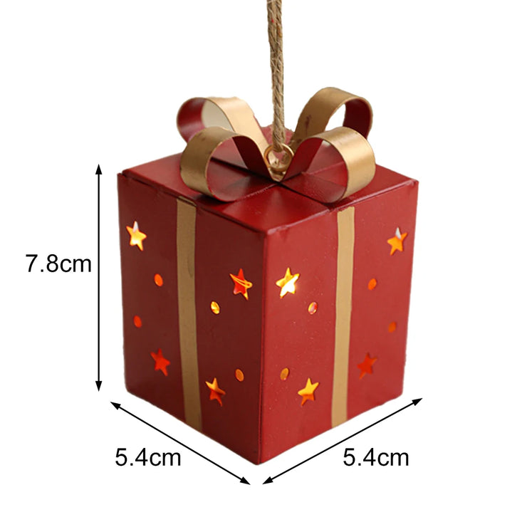 Christmas Wrought Iron Box Festive Wrought Iron Decoration For Family Christmas Ornaments 2025 New Year&