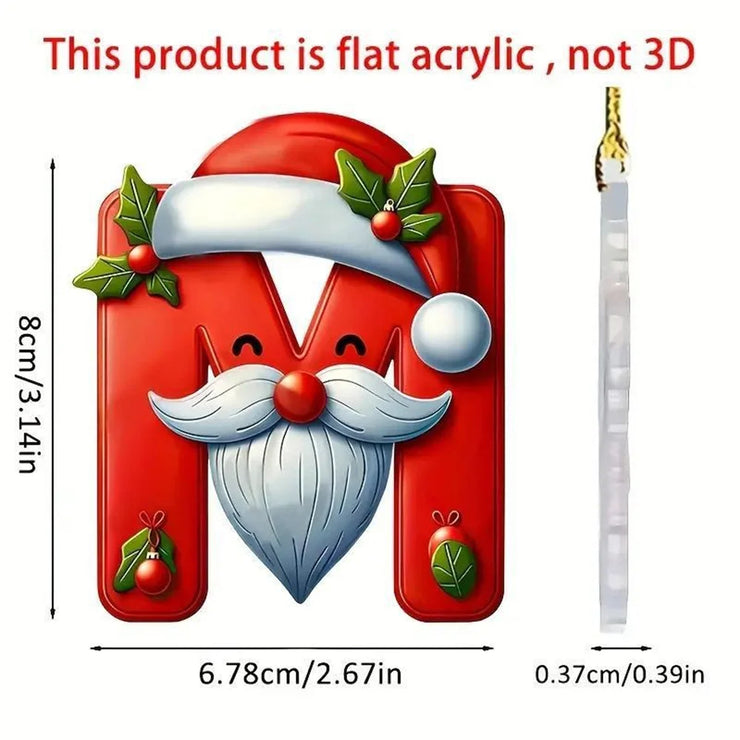 Christmas Acrylic Letter Pendant 2024 Merry Cristmas Decoration for Home Xmas Tree Hanging Ornaments Navidad Natal New Year 2025