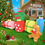 9.84FT Christma Holiday Inflatable Xmas LED Inflatable Yard Decor Boxes Teddy Bear Decor Home Decor Toy Gifts Ornaments Supplies