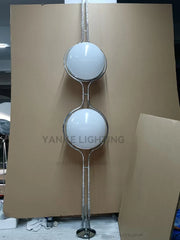 2025 Modern Creative LED Floor Lamp Chrome Metal White Acrylic Ball Lights Art Lighting Living Dining Room Bedroom Home Decor