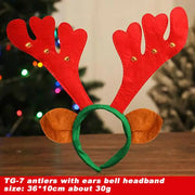 Christmas Headband Decoration for Kids Adult Cute Santa Elk Xmax Hair Accessories Costume Prop Christmas Decoration 2024 Navidad