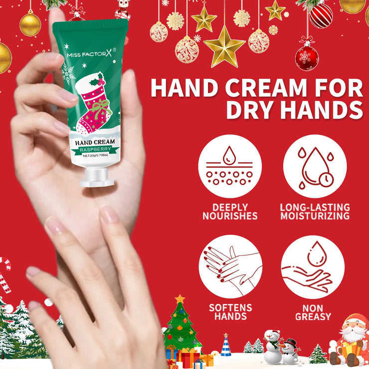Christmas themed hand cream -30pcs -5 flavors, - deep moisturizing and soft formula, long-lasting fragrance