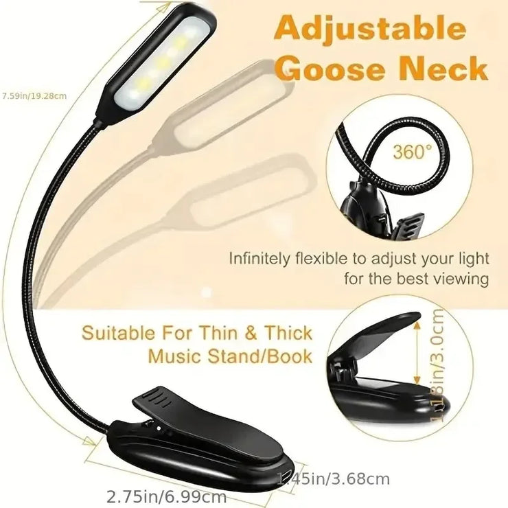 2025 New book reading light LED book light for bed reading - reading at night without harming the eyes