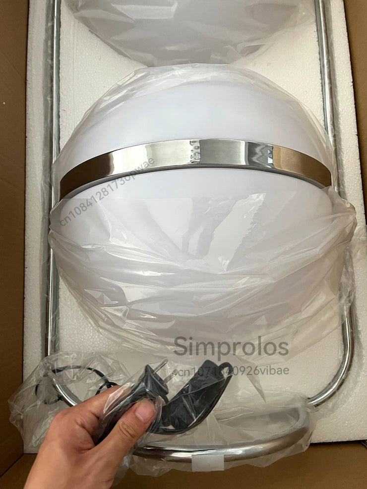 2025 Modern Creative LED Floor Lamp Chrome Metal White Acrylic Ball Lights Art Lighting Living Dining Room Bedroom Home Decor