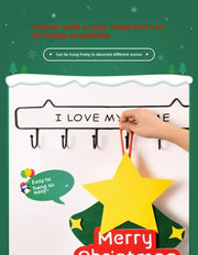Christmas Wall Decoration Lighting Fixtures Children's Room Kindergarten Shopping Mall DIY Felt Cloth Christmas Tree Wall Lamp