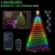Christmas Decorations 2024 Christmas Tree Led Lights String Application DIY Image LED RGB IC Fairy Lights Bluetooth Control