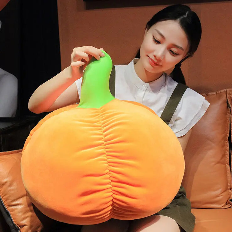 2025 Happy Halloween Party Wearing Hat Pumpkin Demon Doll Stuffed Soft Halloween Plush Toy PP Cotton Funny Pumpkin Throw Pillow