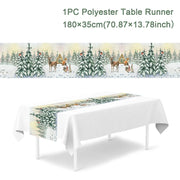 Christmas Table Runner Merry Christmas Decoration for Home Xmas Party Decor 2025 Navidad Notal Noel Ornament Happy New Year 2026