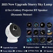 2025 Dynamic Meteor 12 in 1 Ultra Clear Galaxy Projector Lamp Rotary Planetarium Projector Light with Music Player for Kids Gift