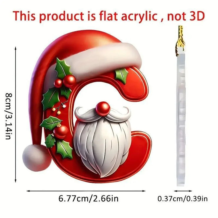 Christmas Acrylic Letter Pendant 2024 Merry Cristmas Decoration for Home Xmas Tree Hanging Ornaments Navidad Natal New Year 2025