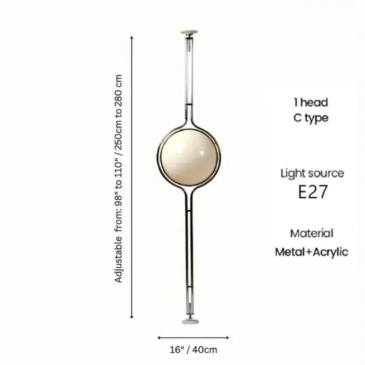 2025 Modern Creative LED Floor Lamp Chrome Metal White Acrylic Ball Lights Art Lighting Living Dining Room Bedroom Home Decor