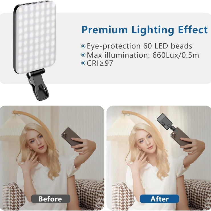 2025.Led Photo Fill Light Dimmable,for Phone,iPhone,Photography Video Lighting for Video Recording, Makeup,TikTok,Selfie,Vlog