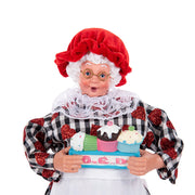 Christmas Tree Decor KitchenMrs Claus Figurines Home Decoration Christmas Holiday Collection 28CM Standing Grandma Santa Claus