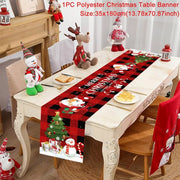 Christmas Table Runner Merry Christmas Decoration for Home Xmas Party Decor 2025 Navidad Notal Noel Ornament Happy New Year 2026