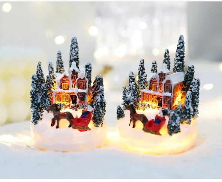 Christmas Decorations LED Night Lights Luminous Landscape House Children&