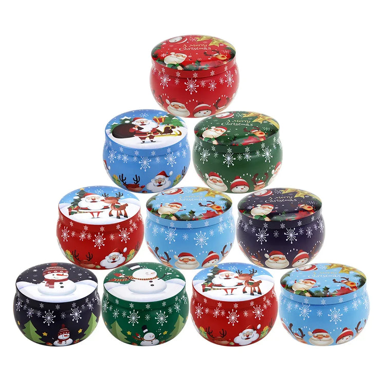 Christmas Candy Box Chocolate Sweets Aromatherapy Candle Jars DIY Ornaments Childrens Christmas Gifts 2025 New Year Decoration