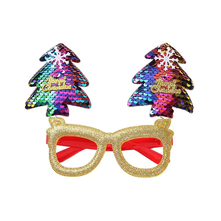 Christmas Glasses Plastic Decorative Glasses Kid Xmax Party Costume Accessory Photo Props Christmas Decoration decoración hogar