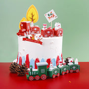 Christmas Train Cake Ornament 2025 New Year Day Gift Xmas Cake Decoration Navidad Party Cake Decor Christmas Decorations 2024
