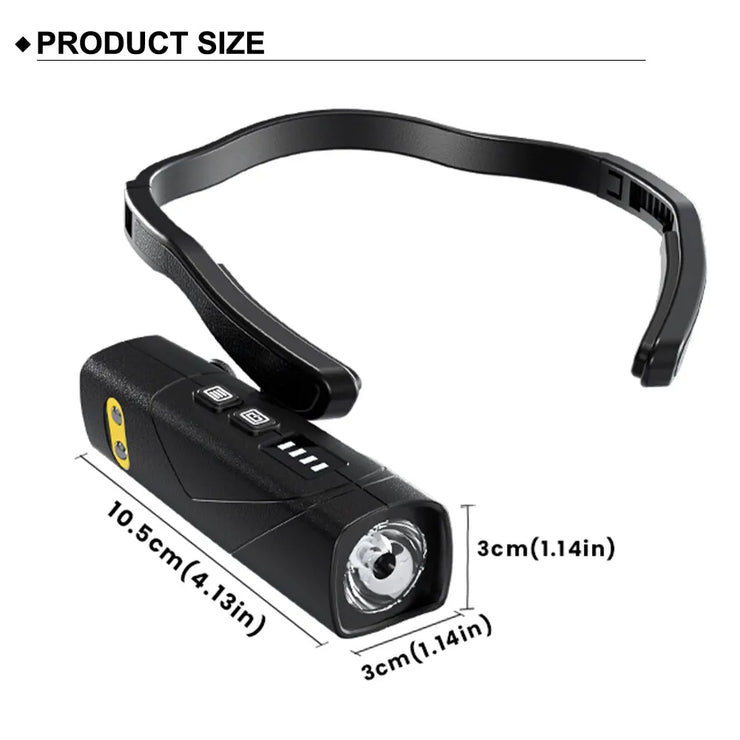 2025New Induction LED Headlamp  Ear Hook Lightweight Waterproof Hands-Free Flashlight for Fishing Cycling Running Camping Hiking