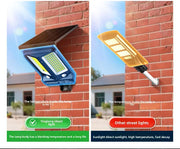 2025 1200LM High Power Solar Led Light Outdoor Powerful Outdoor Motion Sensor Solar Lamp Waterproof Garden Wall Yard Street Lamp