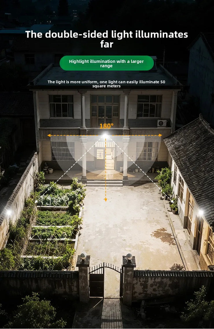 2025 1200LM High Power Solar Led Light Outdoor Powerful Outdoor Motion Sensor Solar Lamp Waterproof Garden Wall Yard Street Lamp