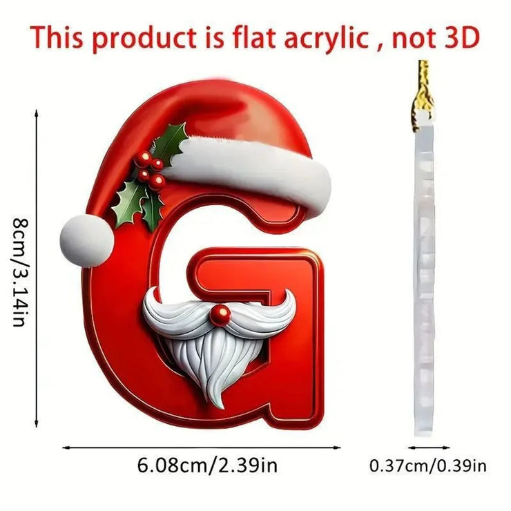 Christmas Acrylic Letter Pendant 2024 Merry Cristmas Decoration for Home Xmas Tree Hanging Ornaments Navidad Natal New Year 2025