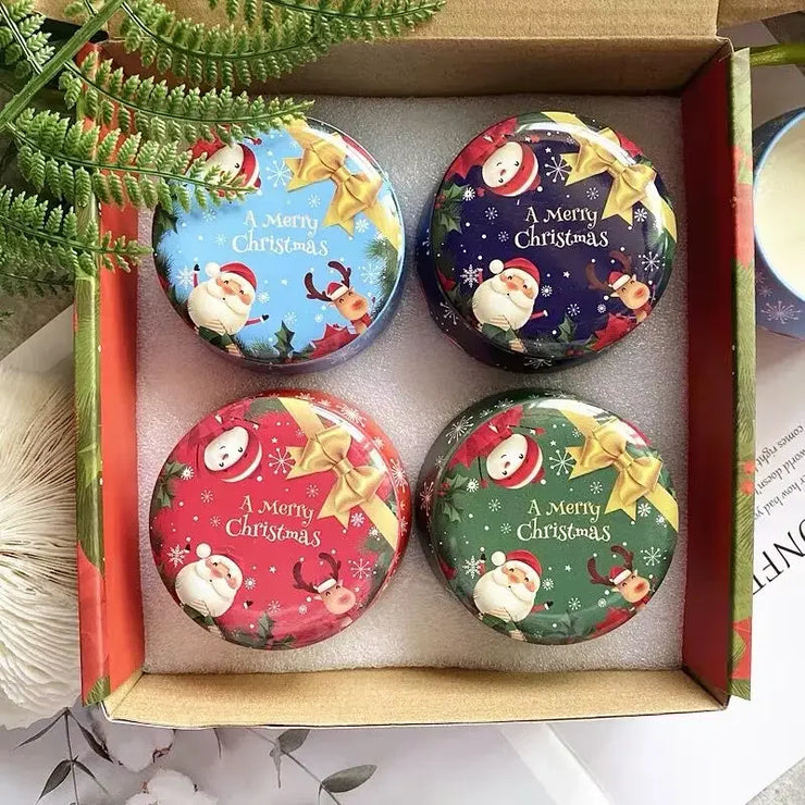 Christmas Candy Box Chocolate Sweets Aromatherapy Candle Jars DIY Ornaments Childrens Christmas Gifts 2025 New Year Decoration