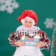 Christmas Tree Decor KitchenMrs Claus Figurines Home Decoration Christmas Holiday Collection 28CM Standing Grandma Santa Claus