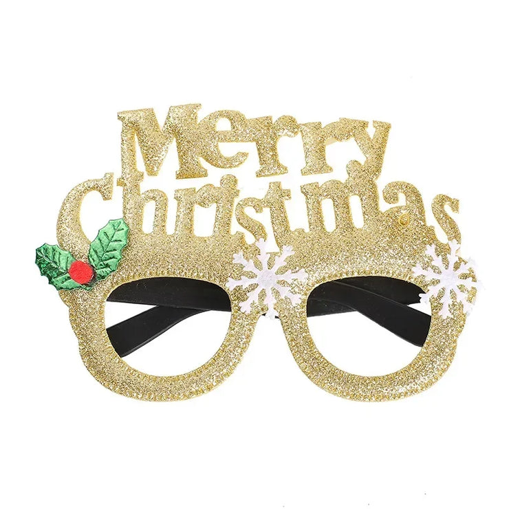 Christmas Glasses Plastic Decorative Glasses Kid Xmax Party Costume Accessory Photo Props Christmas Decoration decoración hogar
