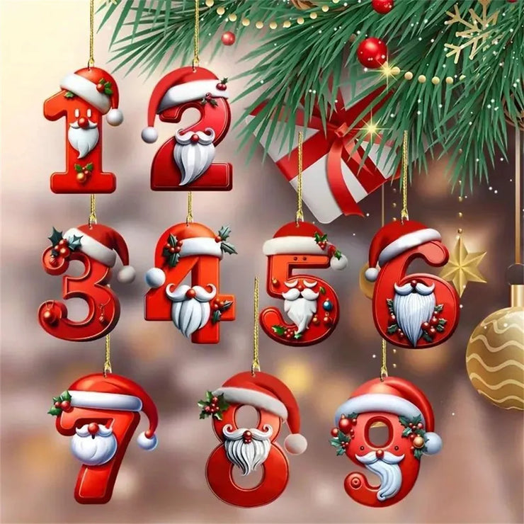 Christmas Acrylic Letter Pendant 2024 Merry Cristmas Decoration for Home Xmas Tree Hanging Ornaments Navidad Natal New Year 2025