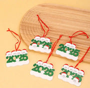 Creative Christmas Resin Pendant 2025 Family Christmas Snowman Christmas Tree Decoration Gift