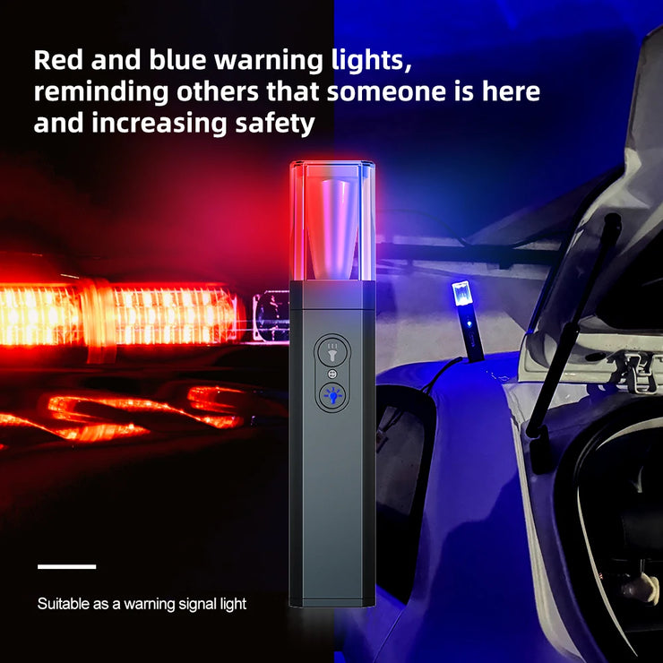 2025 10000Lums Dual Light Source Flashlight with Power Bank Function Built in Battery Camping Flash light with warning light