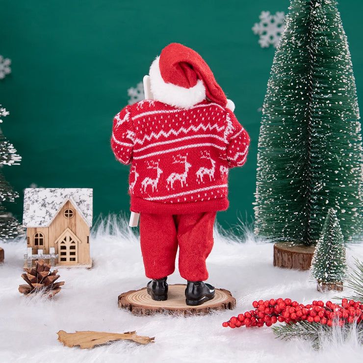 Christmas Tree Decor KitchenMrs Claus Figurines Home Decoration Christmas Holiday Collection 28CM Standing Grandma Santa Claus