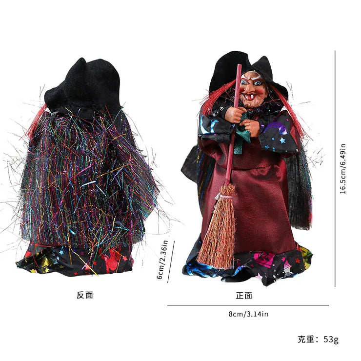 2025 New Halloween Witch Hanging Decoration Ghost House Ceiling Halloween Decoration Scene Arrangement Hanging Witch