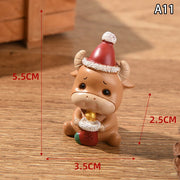 【MAX-22】Christmas Series Resin Animal Party Creative Mini Christma Tree Old Girl Kids Cute Gift Home Decoration Supplies Decor