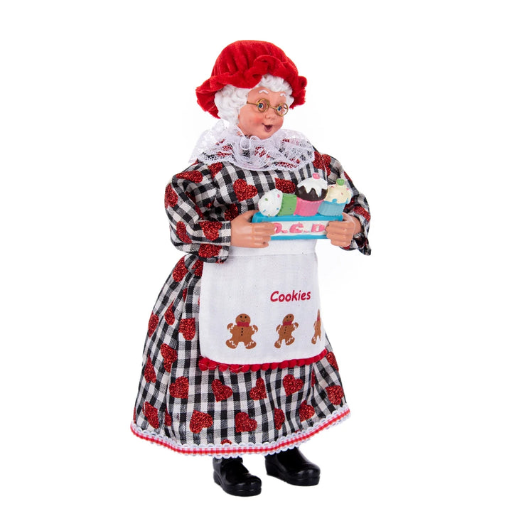 Christmas Tree Decor KitchenMrs Claus Figurines Home Decoration Christmas Holiday Collection 28CM Standing Grandma Santa Claus