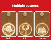 Merry Christmas LED Fairy Lights Santa Claus Elk Living Doors Windows Decoration New Year Gift 2025 Christmas Tree Hanging Light