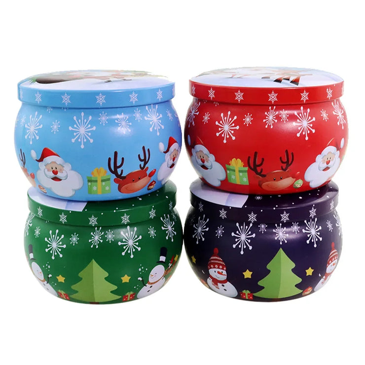 Christmas Candy Box Chocolate Sweets Aromatherapy Candle Jars DIY Ornaments Childrens Christmas Gifts 2025 New Year Decoration