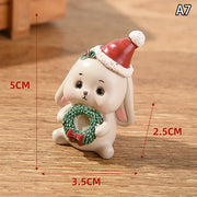【MAX-22】Christmas Series Resin Animal Party Creative Mini Christma Tree Old Girl Kids Cute Gift Home Decoration Supplies Decor