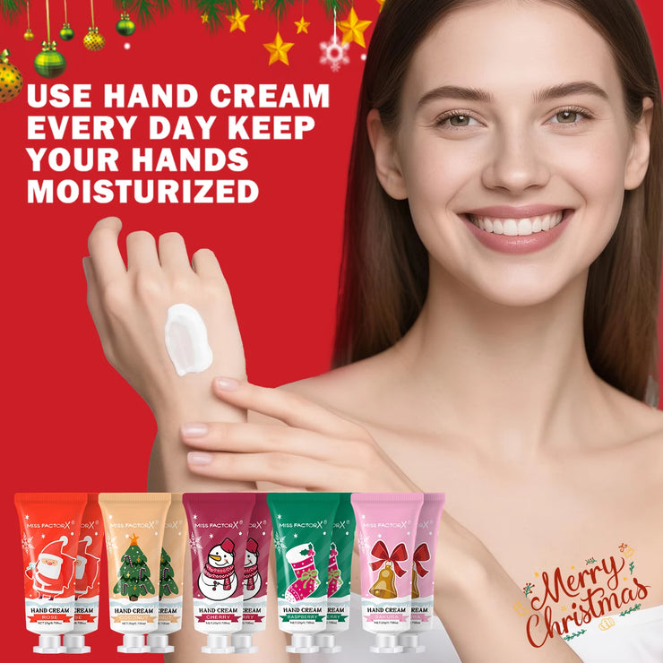 Christmas themed hand cream -30pcs -5 flavors, - deep moisturizing and soft formula, long-lasting fragrance